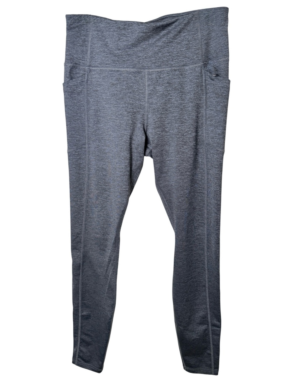AVIA Medium Gray High Rise Pocket Leggings Athletic Activewear